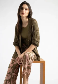 New Ajour Cardigan, soft reed green, Sommer-Kollektion Pullover - Strick