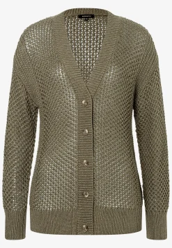 New Ajour Cardigan, soft reed green, Sommer-Kollektion Pullover - Strick