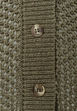 New Ajour Cardigan, soft reed green, Sommer-Kollektion Pullover - Strick