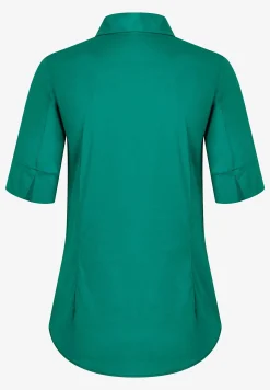 Outlet Baumwoll/Stretch Bluse, summergarden green, Sommer-Kollektion Blusen