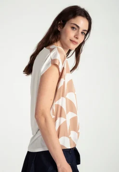 Best Blusenshirt mit grafischem Print, beige/ecru, Frühjahrs-Kollektion T-shirts - Tops