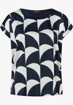 Hot Blusenshirt mit grafischem Print, marine/ecru, Frühjahrs-Kollektion T-shirts - Tops
