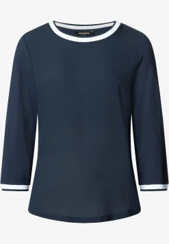 Best Blusenshirt mit Kontrastabschlüssen, T-shirts - Tops