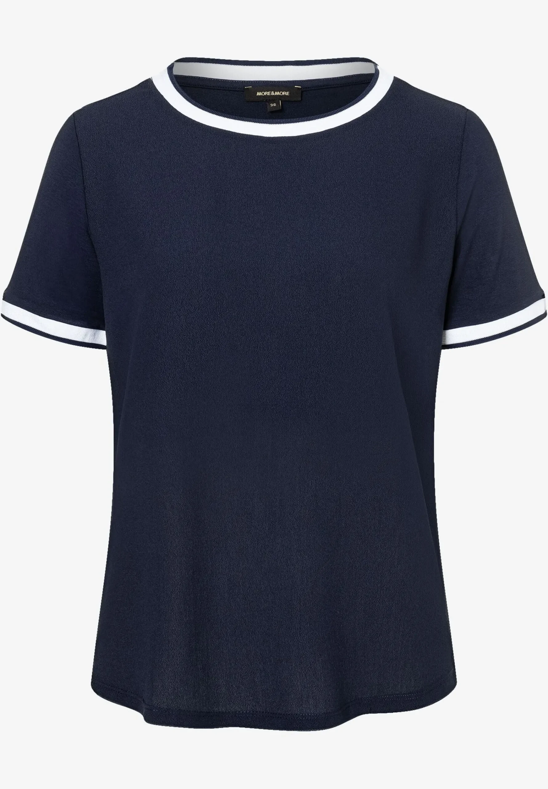 Discount Blusenshirt mit Kontrastabschlüssen, /weiß, Frühjahrs-Kollektion T-shirts - Tops