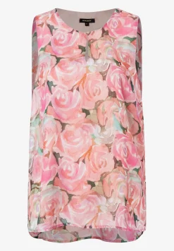 Clearance Blusentop, Rosenprint, Sommer-Kollektion Blusen