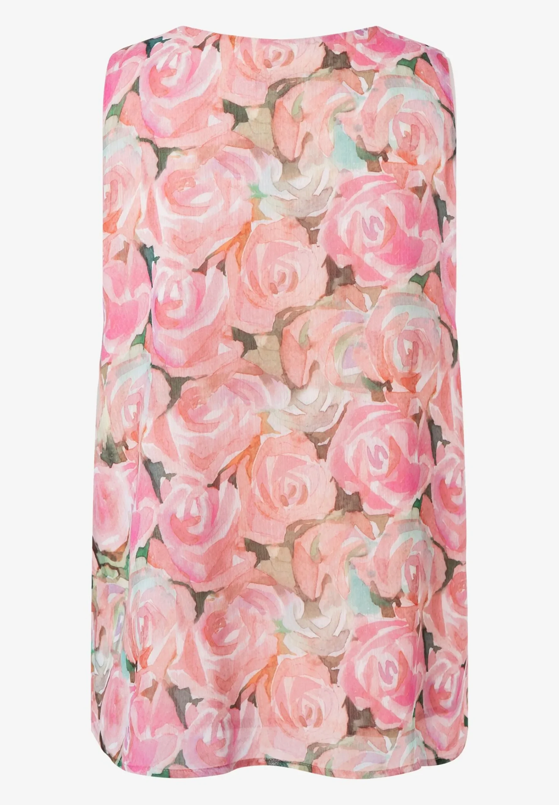 Clearance Blusentop, Rosenprint, Sommer-Kollektion Blusen