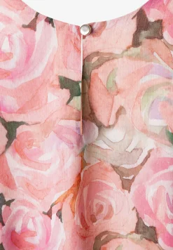 Clearance Blusentop, Rosenprint, Sommer-Kollektion Blusen