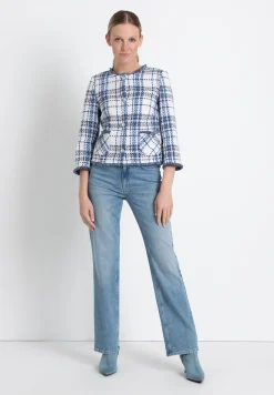 Outlet Bouclé Jacke, kariert, Frühjahrs-Kollektion Blazer