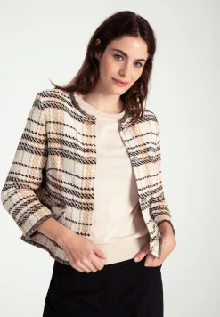 Sale Bouclé Jacke, kariert, Frühjahrs-Kollektion Blazer