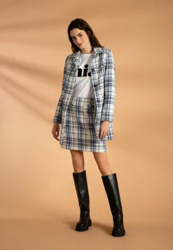 Sale Bouclé Rock, kariert, Frühjahrs-Kollektion Röcke