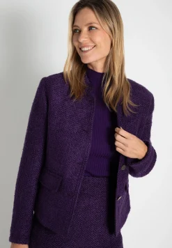 Discount Bouclé-Blazer, pure purple, Herbst-Kollektion Blazer
