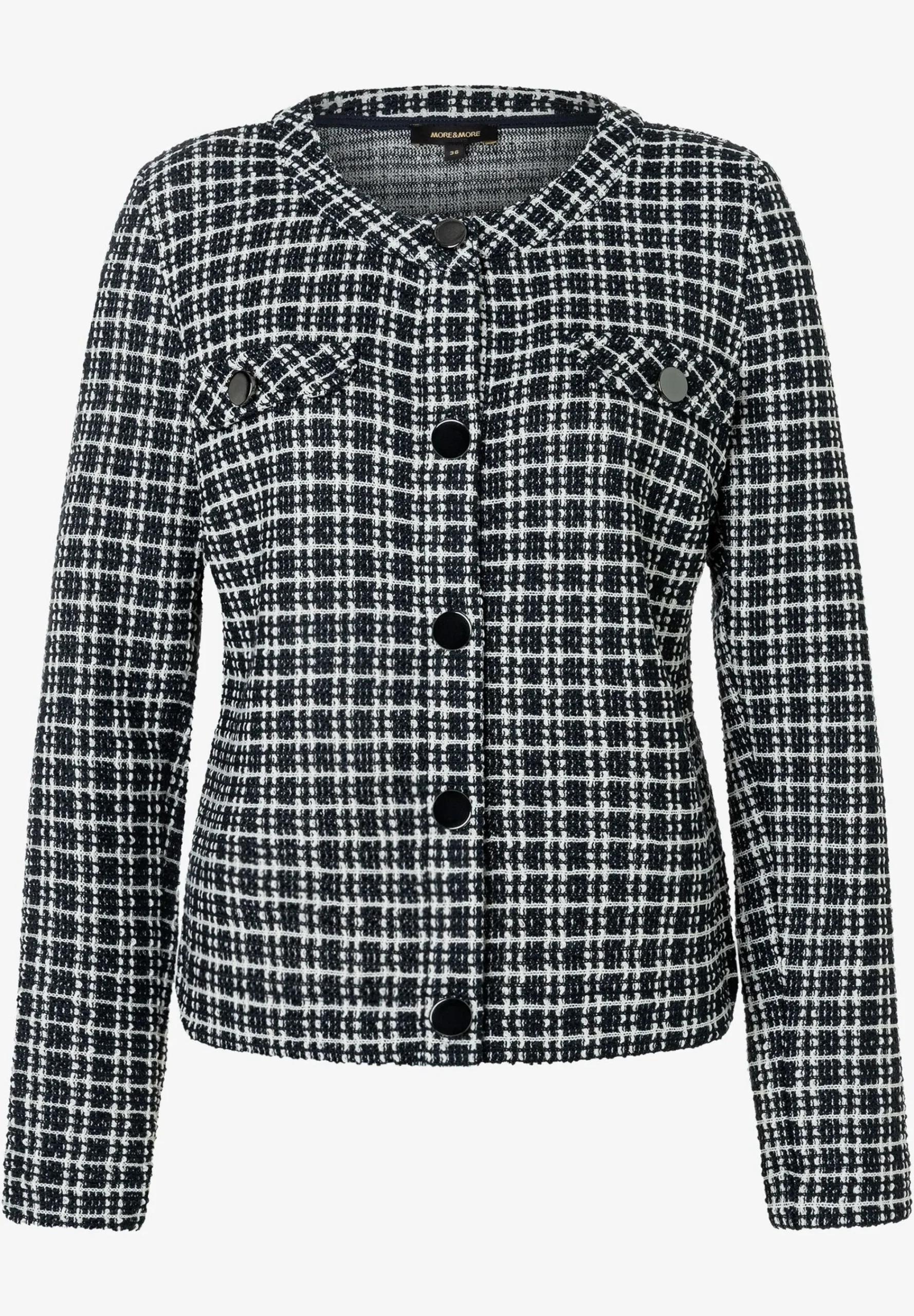 Discount Bouclé-Jerseyjacke, kariert, Frühjahrs-Kollektion Blazer