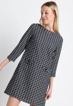 Clearance Bouclé-Jerseykleid, kariert, Frühjahrs-Kollektion Kleider - Jumpsuits