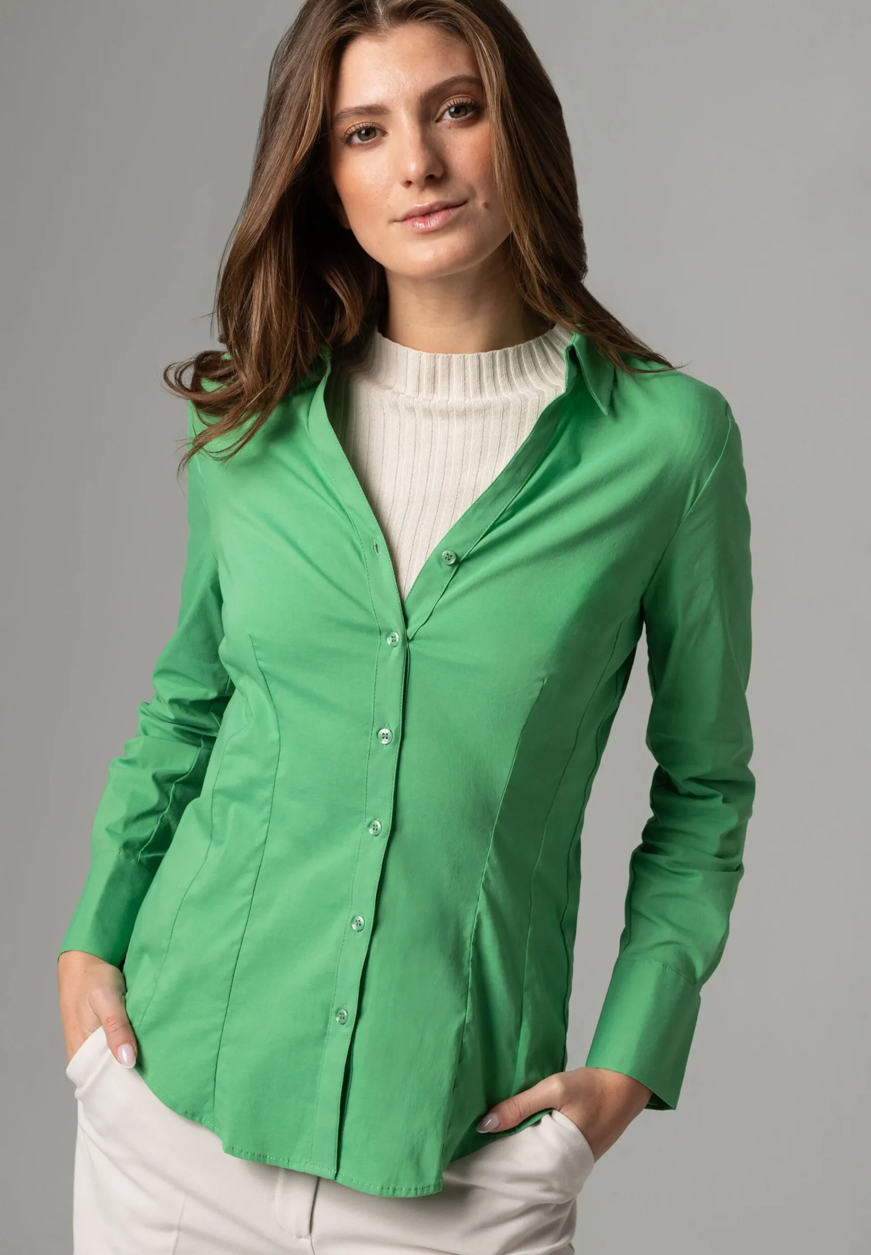 Best Businessbluse BILLA, soft warm green, Frühjahrs-Kollektion Blusen