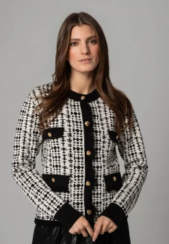 New Cardigan, /weiß Muster, Frühjahrs-Kollektion Pullover - Strick