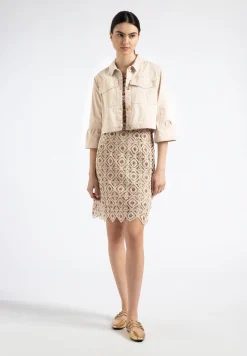 Online Colored Denim Jacke, sand, Sommer-Kollektion Jacken - Mäntel|Blazer