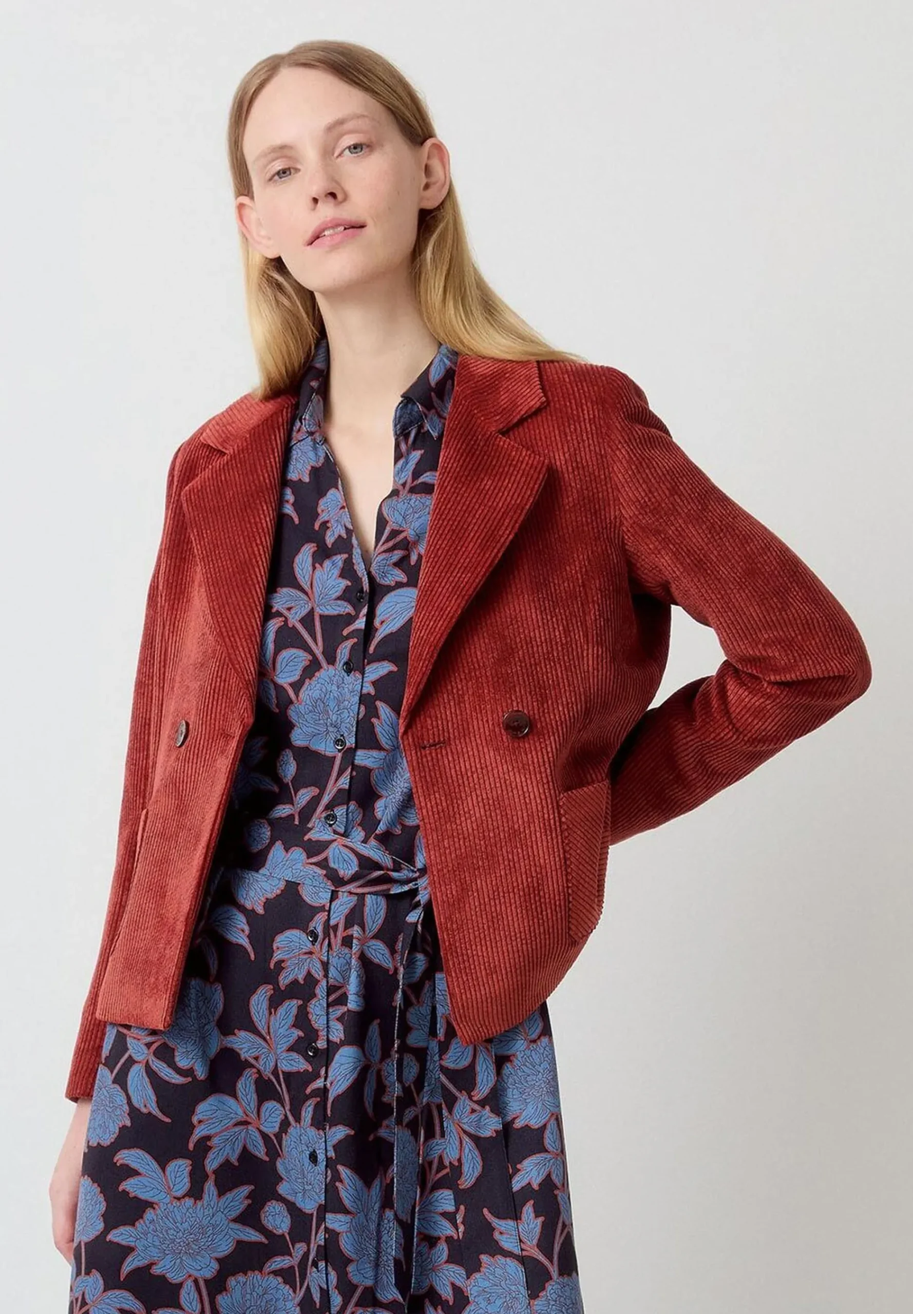 Outlet Cordblazer, rusty brown, Winter-Kollektion Blazer