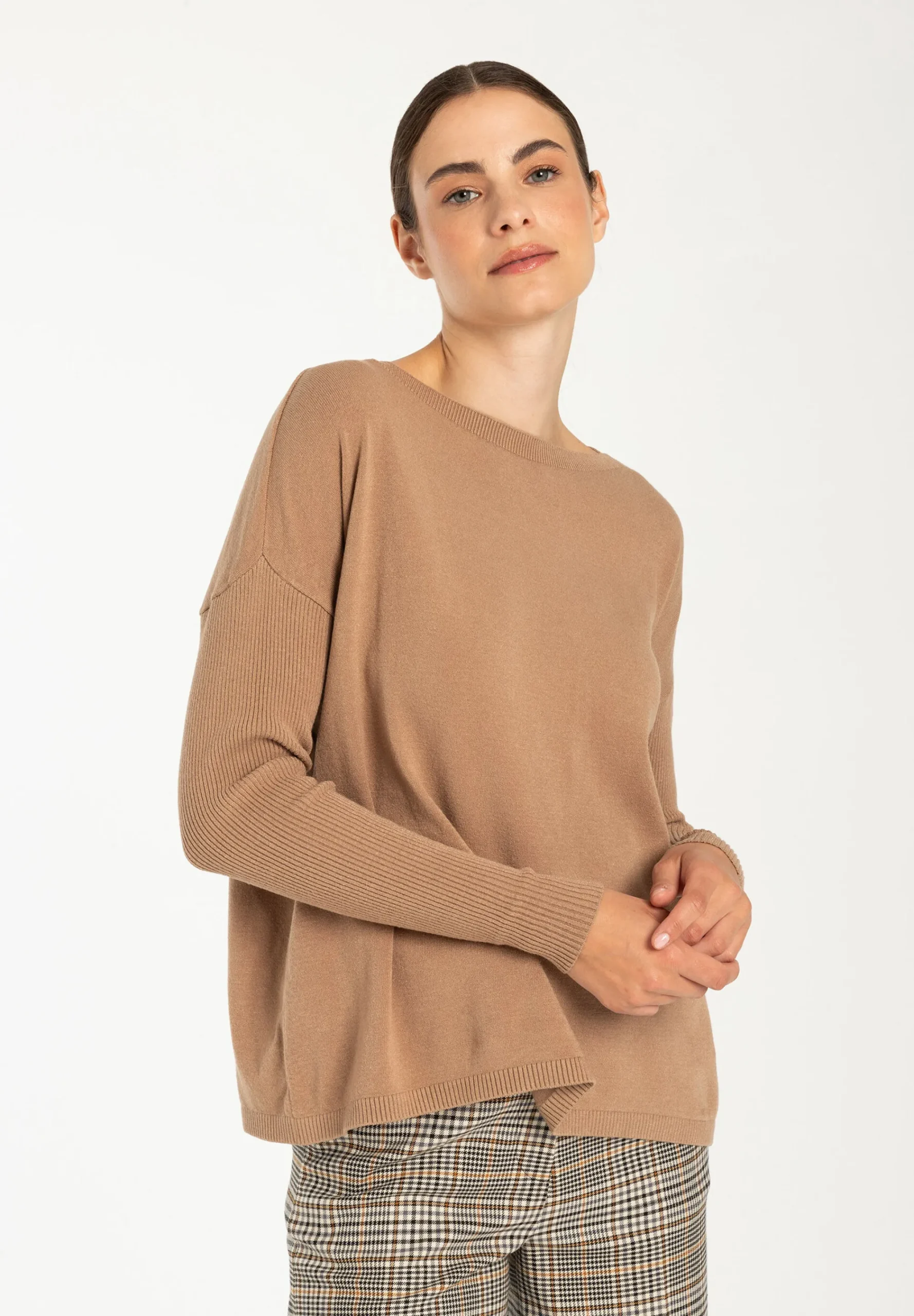 New Feinstrick Pullover, machiato, Herbst-Kollektion Pullover - Strick