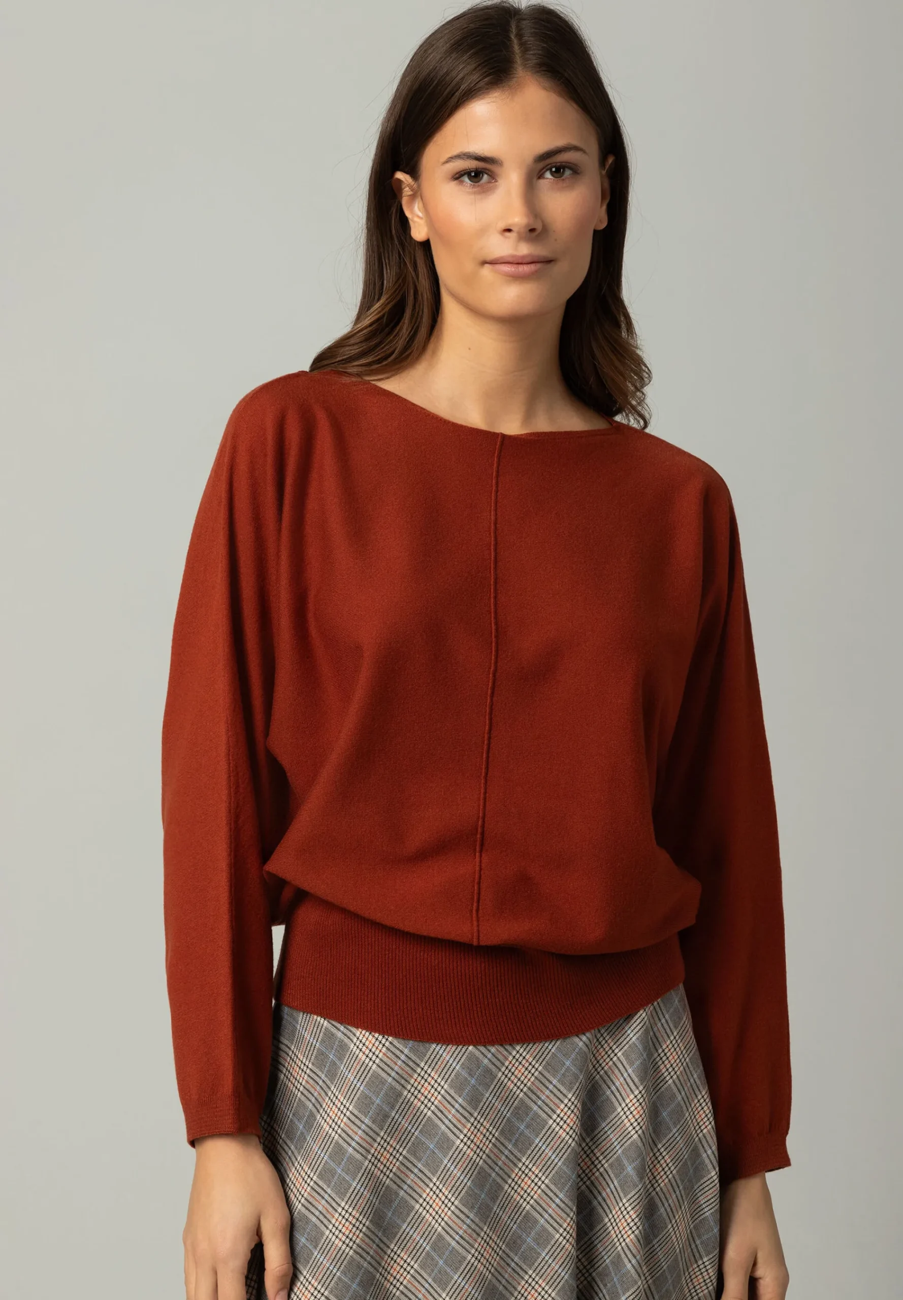 Outlet Fledermauspullover, rusty brown, Winter-Kollektion Pullover - Strick