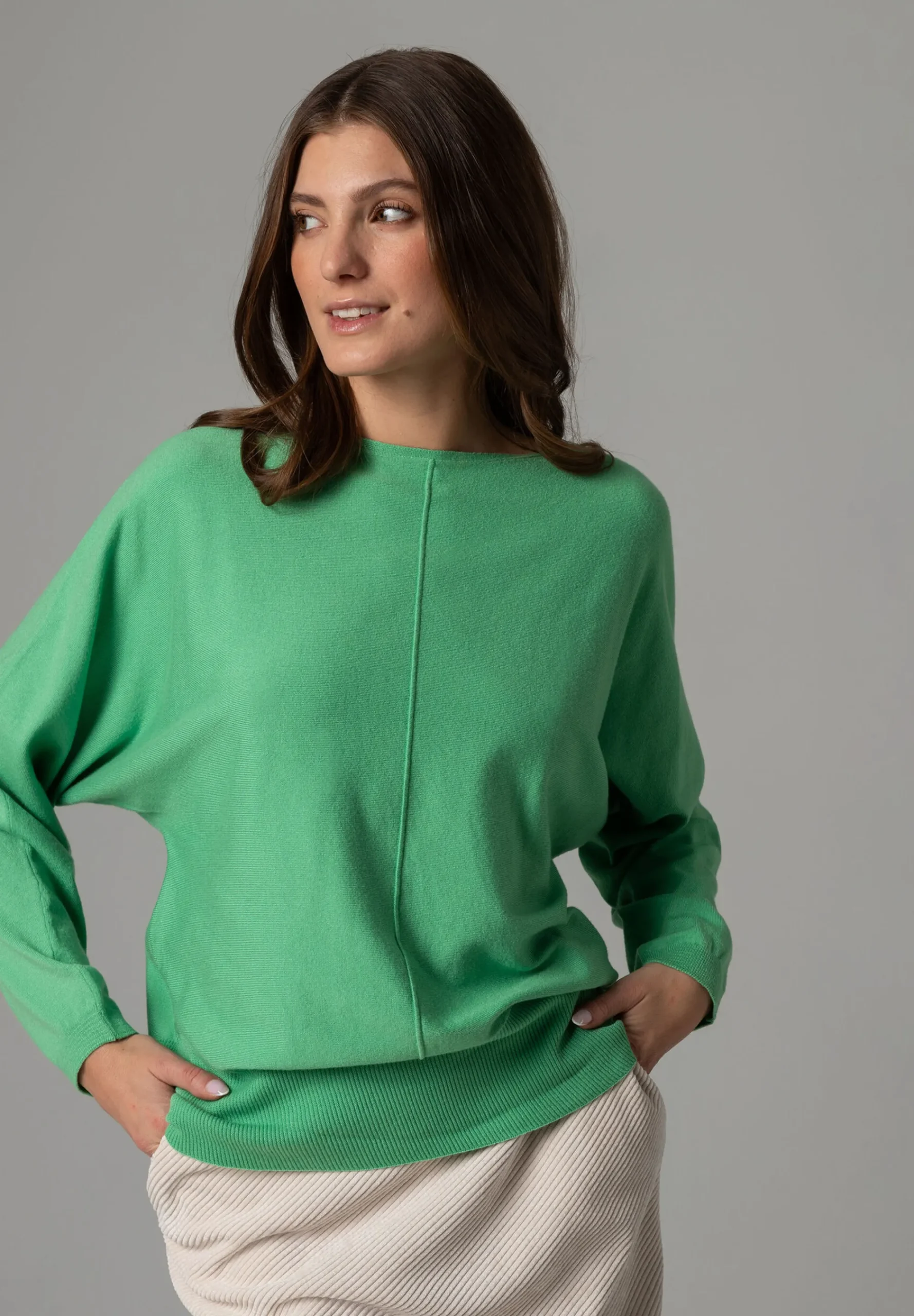 Hot Fledermauspullover, soft warm green, Frühjahrs-Kollektion Pullover - Strick
