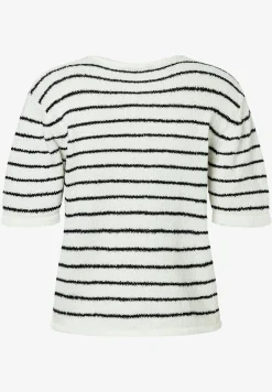 Online gestreifter Cardigan, ecru/schwarz, Frühjahrs-Kollektion Pullover - Strick