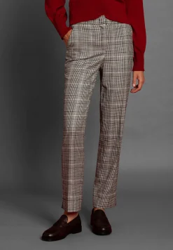 Hot Glencheck Hose, schwarz/ecru, Herbst-Kollektion Hosen - Jeans