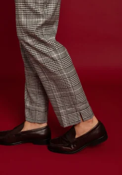 Hot Glencheck Hose, schwarz/ecru, Herbst-Kollektion Hosen - Jeans