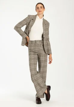 Fashion Glencheck-Hose mit Gürtel, Herbst-Kollektion Hosen - Jeans