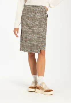 Hot Glencheck-Rock mit Wickeloptik, Herbst-Kollektion Röcke