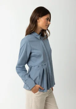 Hot Hemdbluse mit Falten-Detail, hell, Winter-Kollektion Blusen