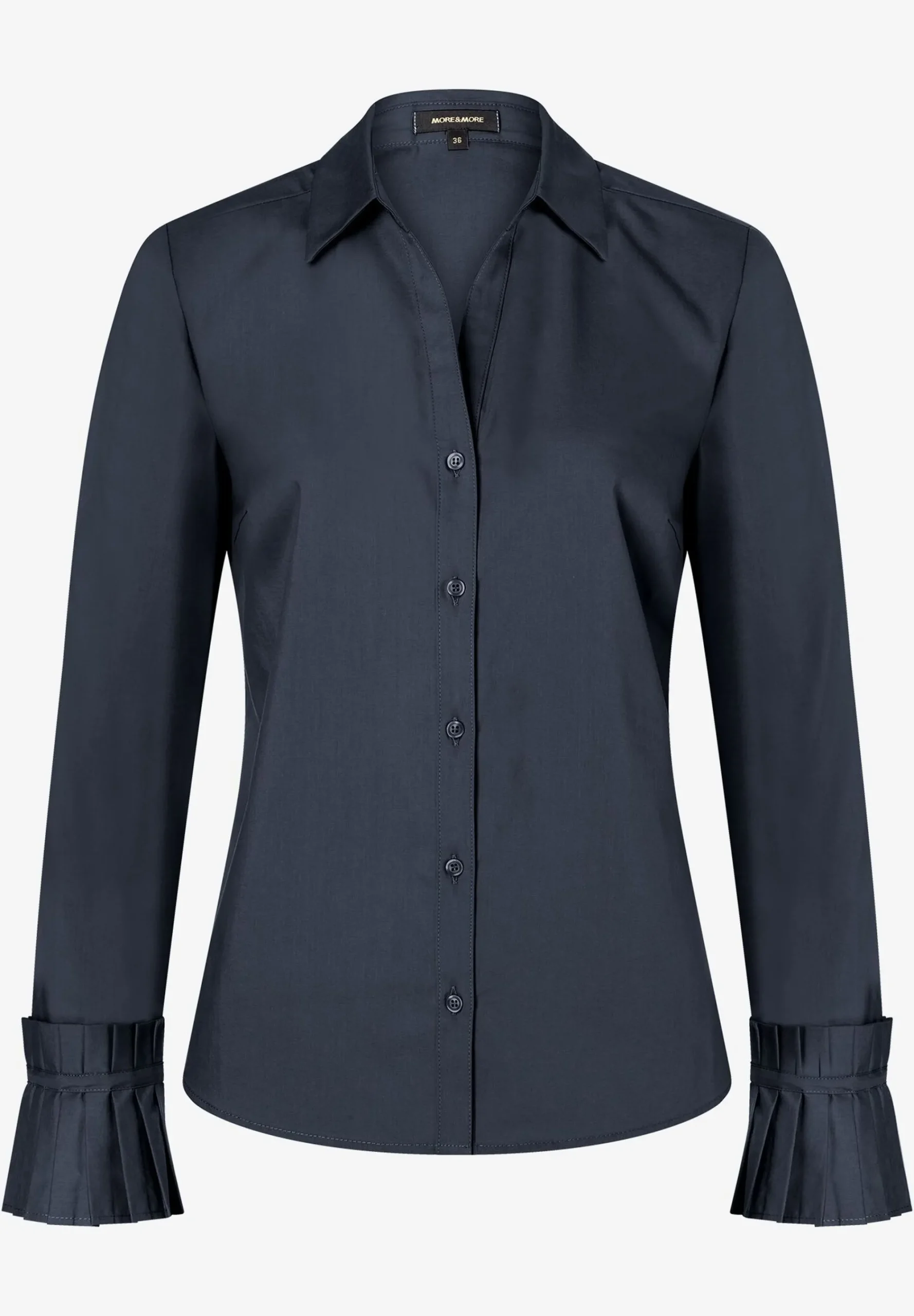 Sale Hemdbluse mit Falten-Manschette, Blusen