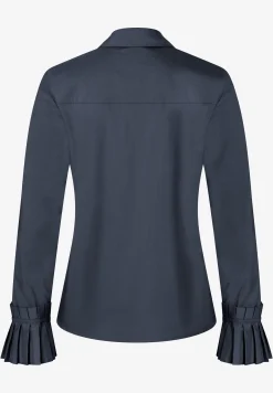 Sale Hemdbluse mit Falten-Manschette, Blusen
