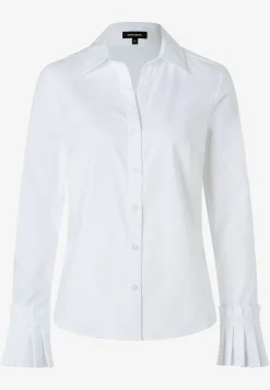Fashion Hemdbluse mit Falten-Manschette, weiß Blusen