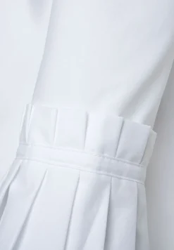 Fashion Hemdbluse mit Falten-Manschette, weiß Blusen