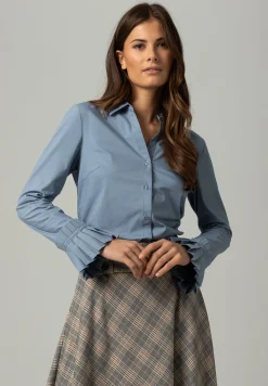 New Hemdbluse mit Falten-Manschette, hell Blusen