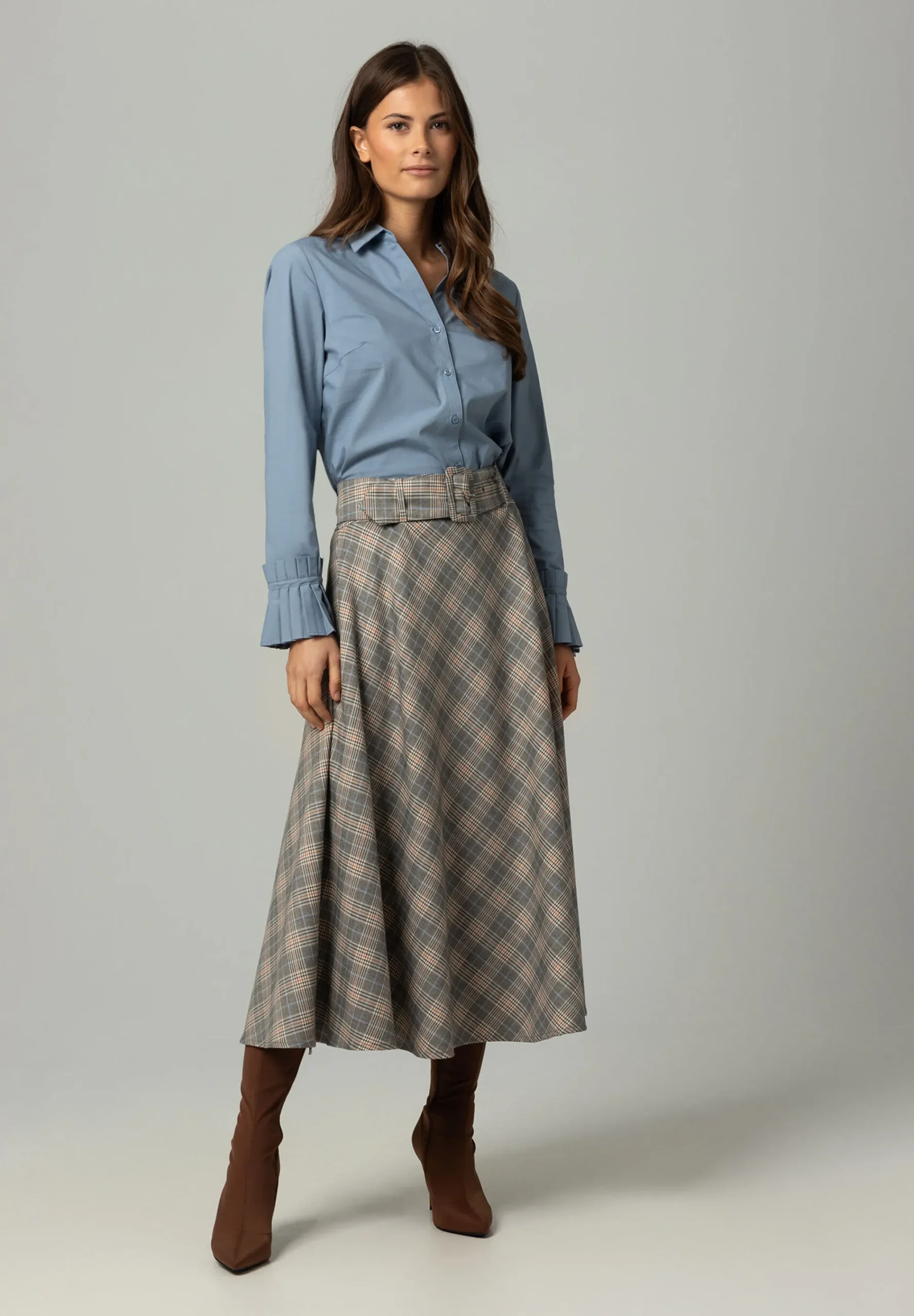 New Hemdbluse mit Falten-Manschette, hell Blusen