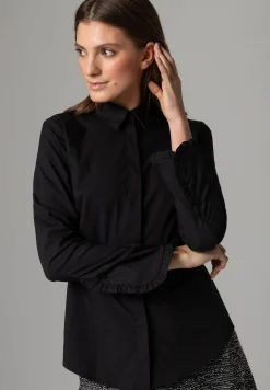 New Hemdbluse mit Rüschendetail, , Frühjahrs-Kollektion Blusen