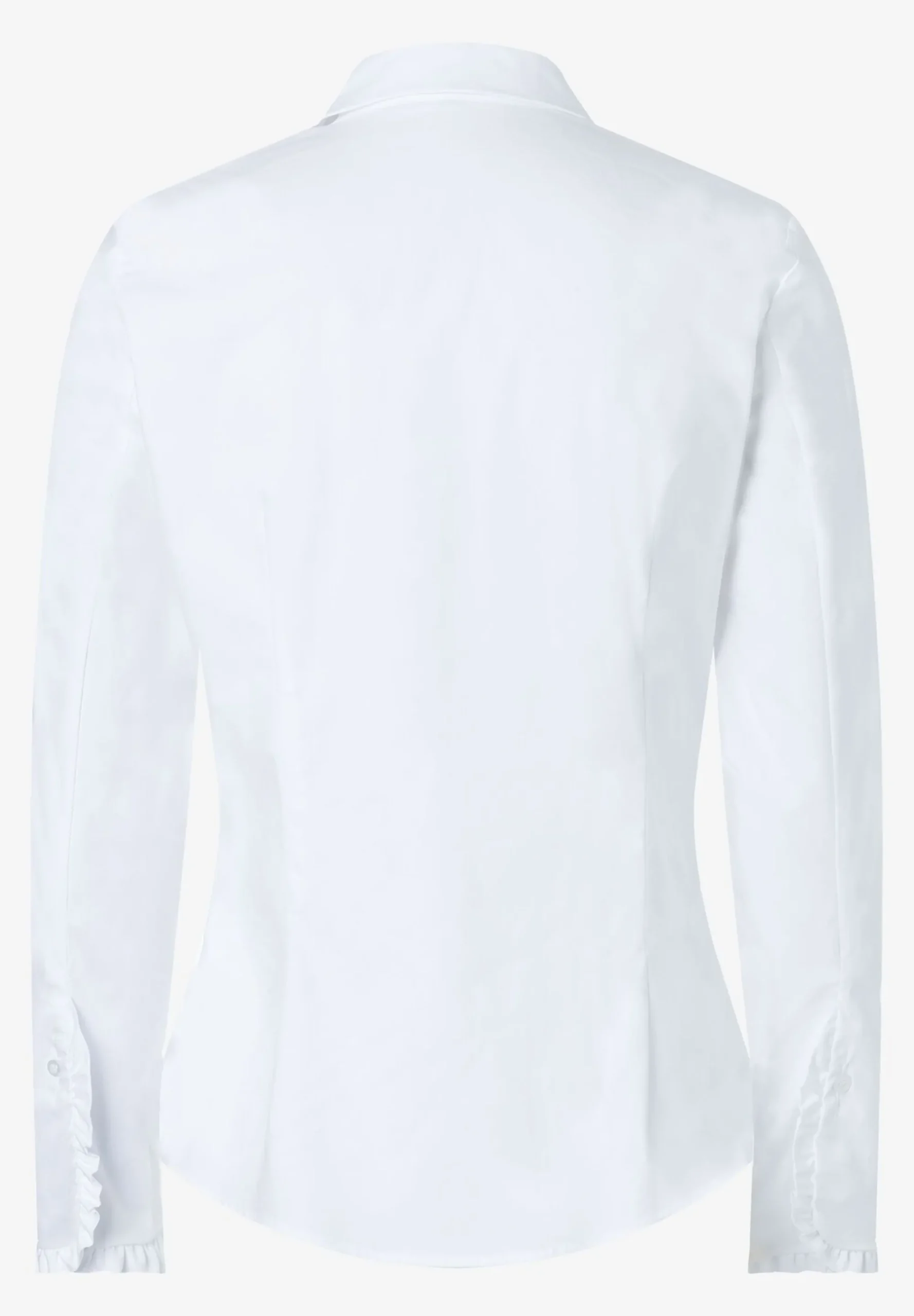 Outlet Hemdbluse mit Rüschendetail, weiß, Frühjahrs-Kollektion Blusen