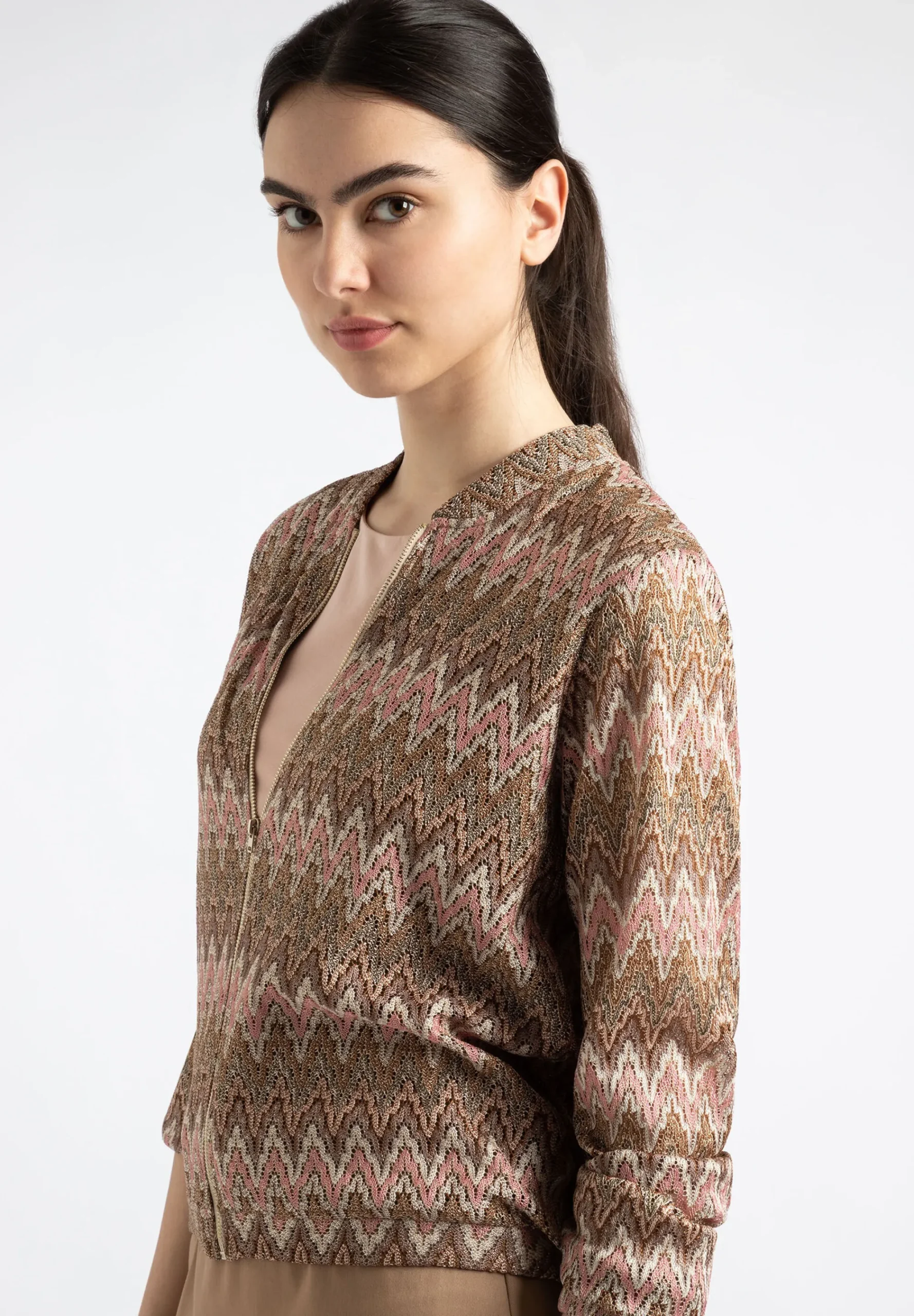 Clearance Jerseyblouson, Zick-Zack Dessin, Sommer-Kollektion Blazer