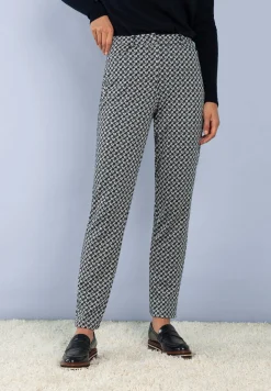 Discount Jerseyhose, Mini-Jacquard Hosen - Jeans