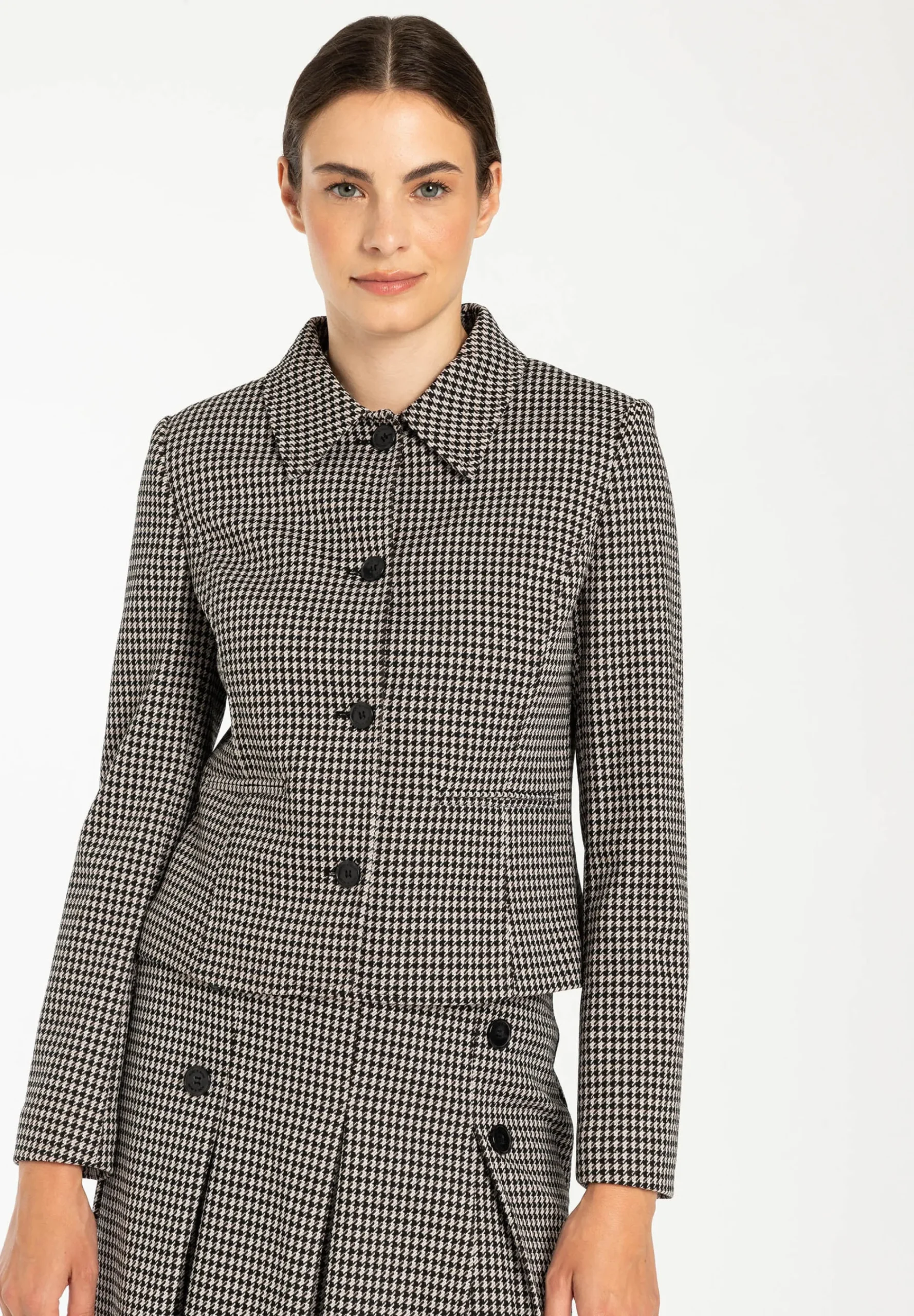 Hot Jerseyjacke, Hahnentritt-Dessin, Herbst-Kollektion Blazer