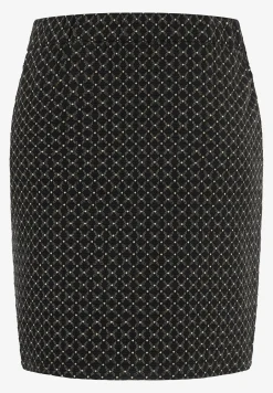 Online Jerseyrock mit Struktur, schwarz/beige, Herbst-Kollektion Röcke