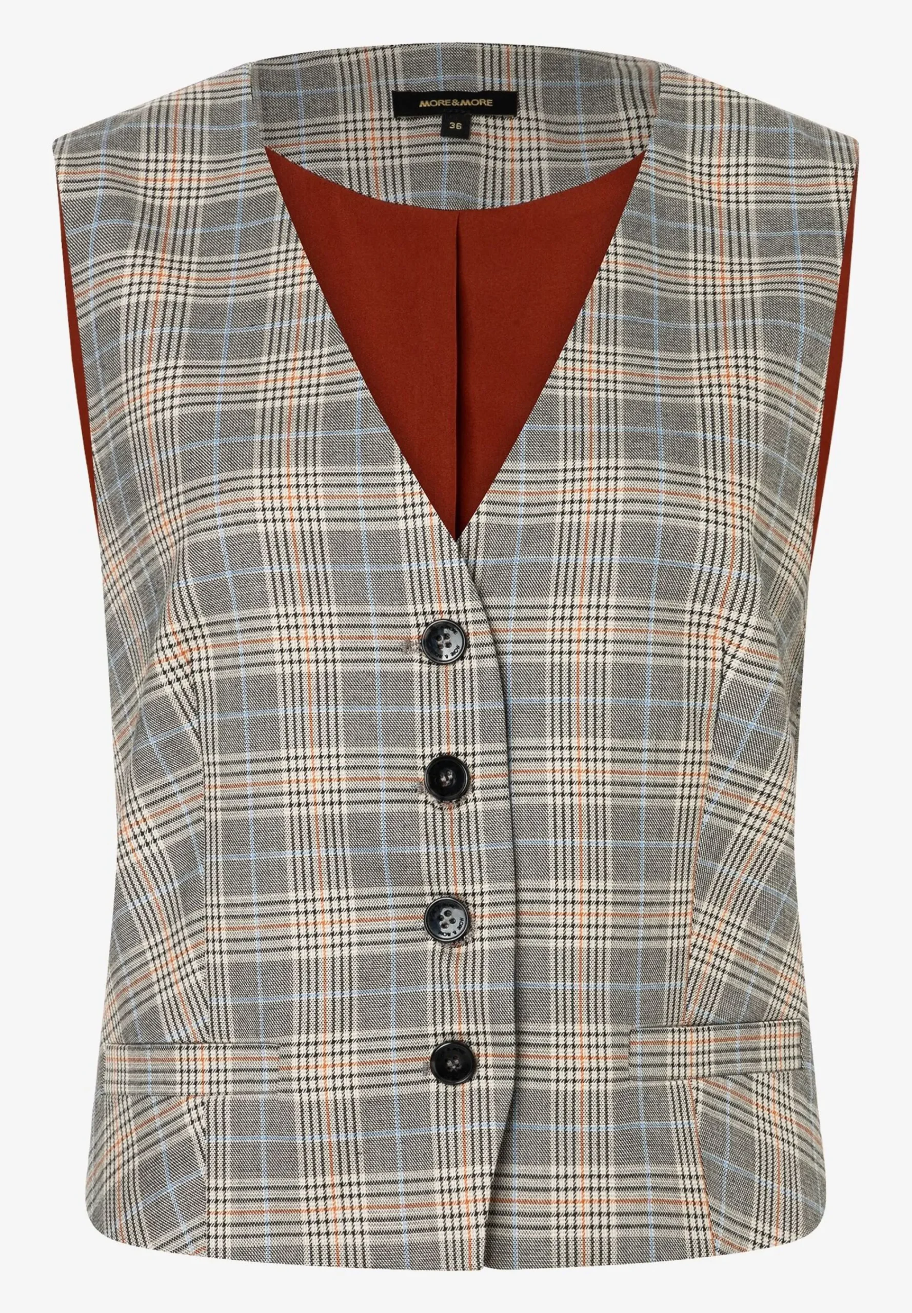 Best kurze Glencheck Weste, Winter-Kollektion Blazer