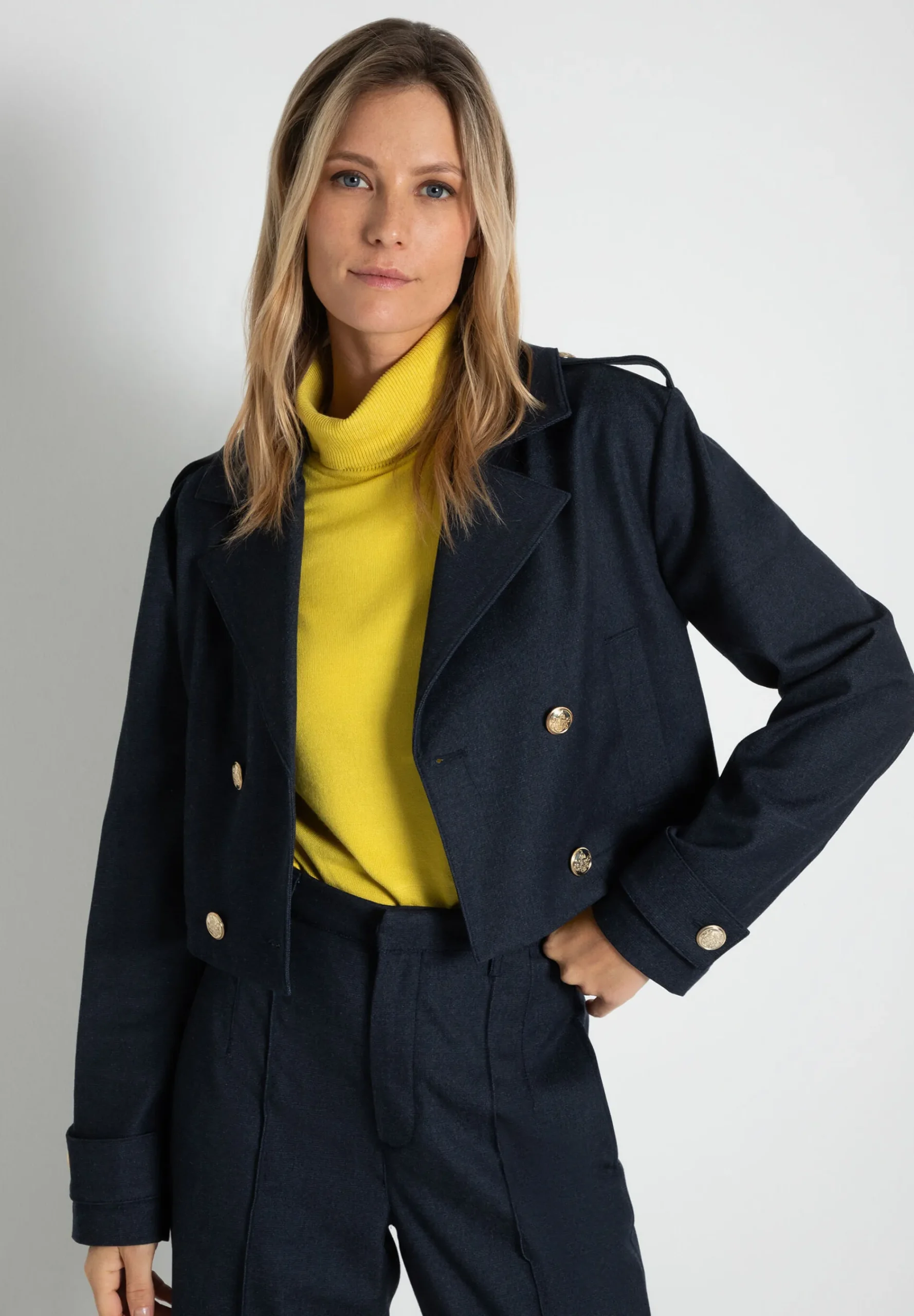 Outlet kurze Jacke, Optik, Herbst-Kollektion Blazer