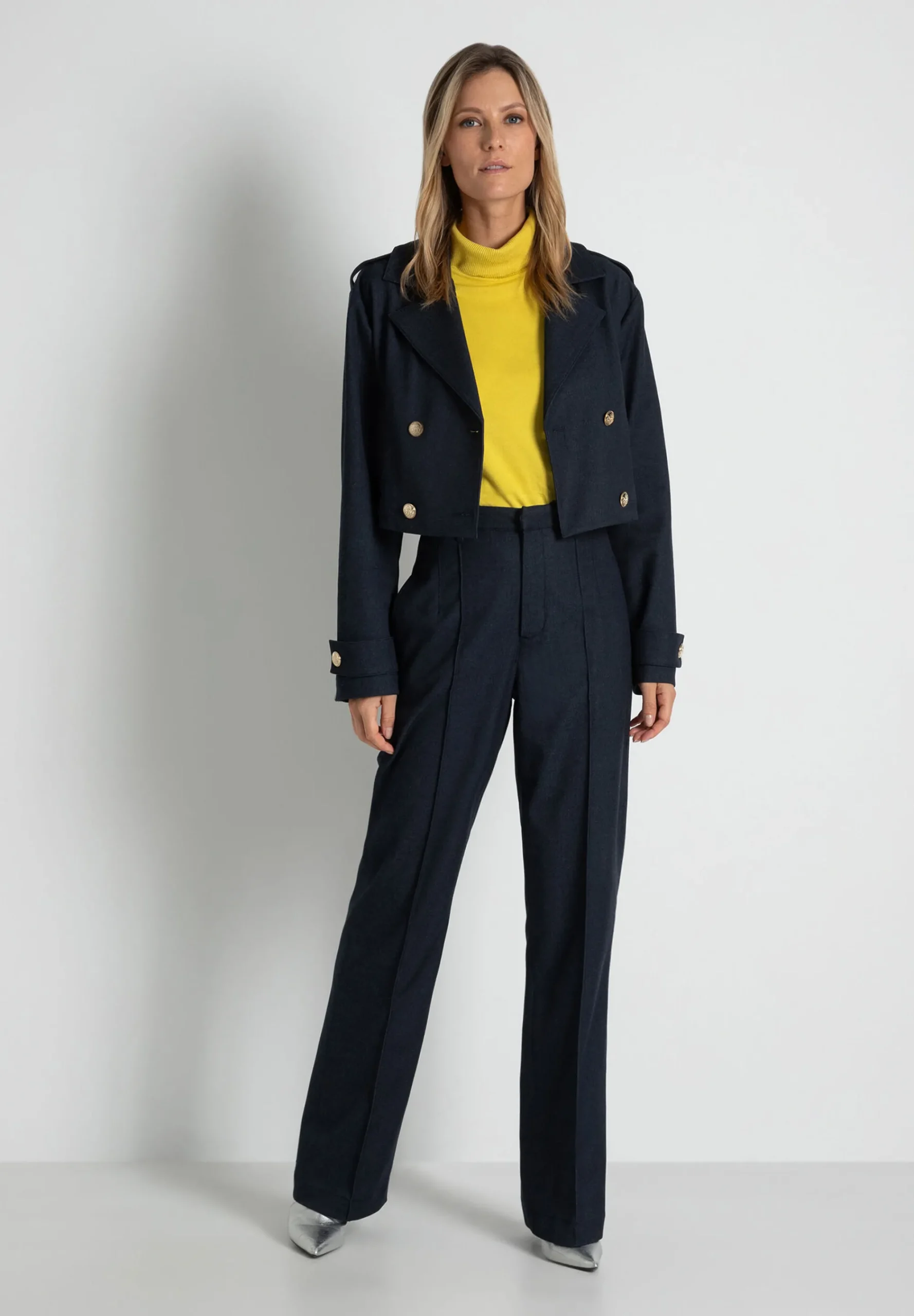 Outlet kurze Jacke, Optik, Herbst-Kollektion Blazer