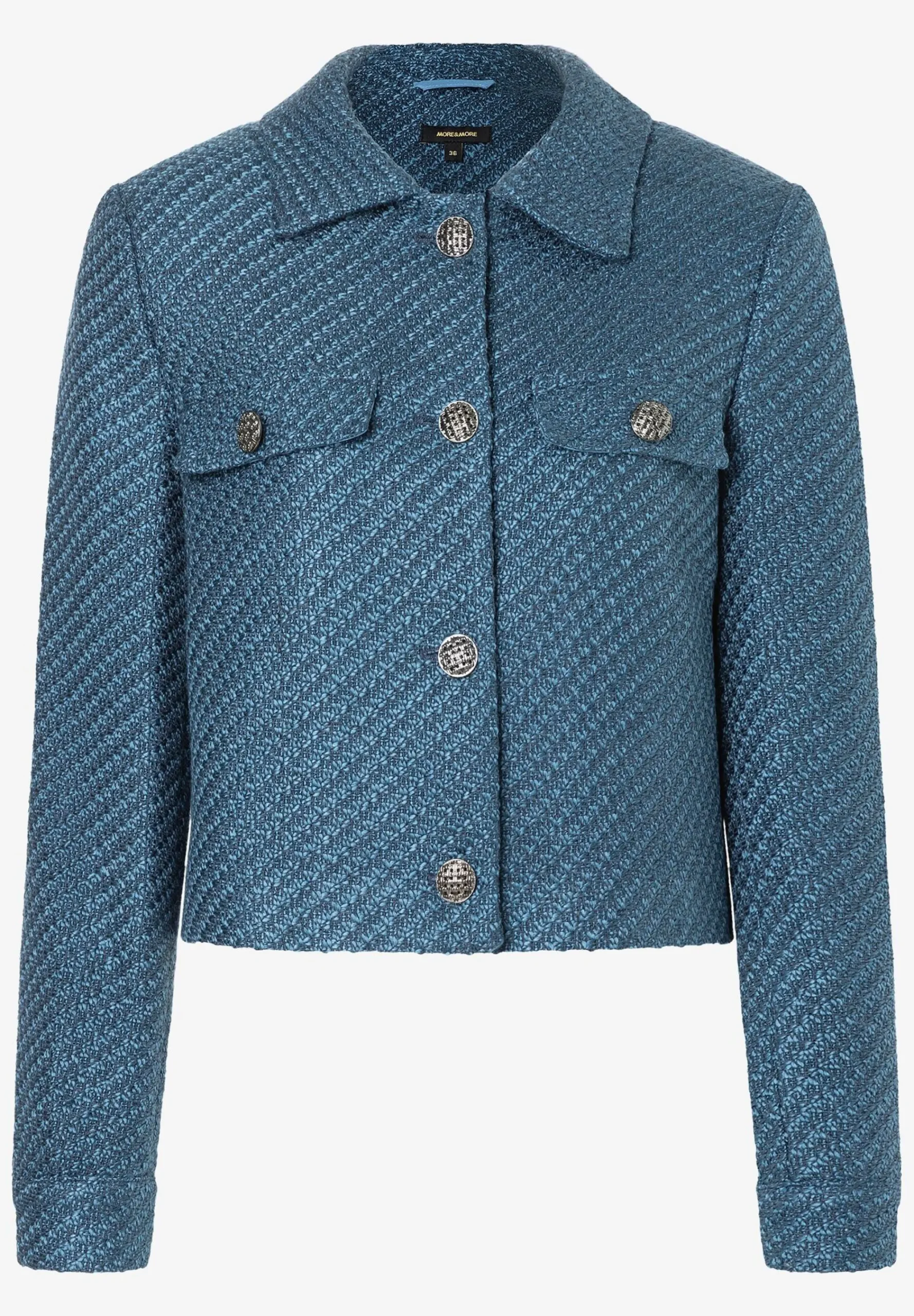 Best kurzer Bouclé-Blazer, greyblue, Herbst-Kollektion Blazer