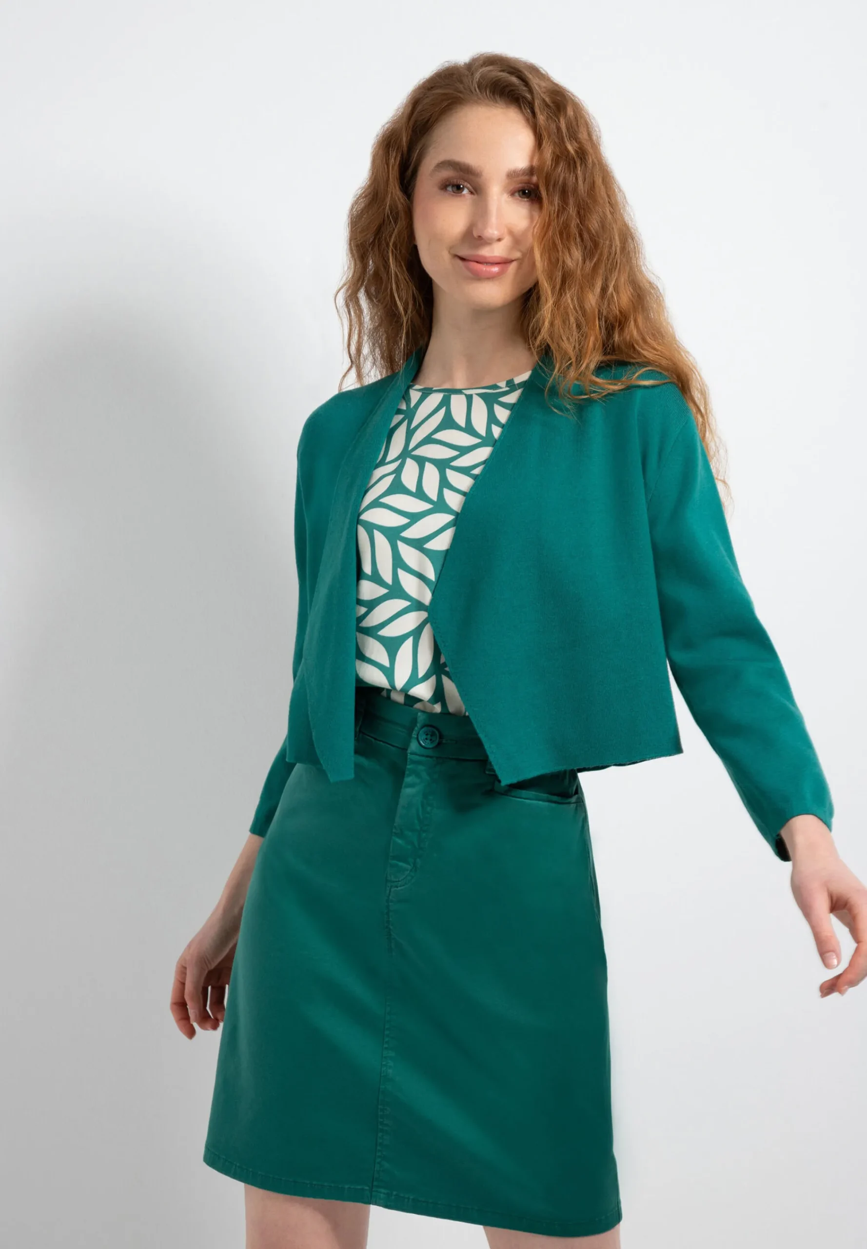 Fashion kurzer Cardigan, summergarden green, Sommer-Kollektion Pullover - Strick