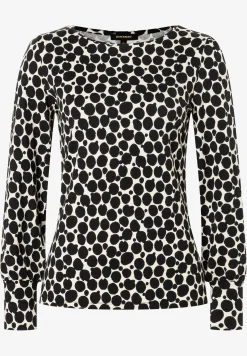 Clearance Langarmshirt mit großem Tupfen-Print, /ecru, Frühjahrs-Kollektion T-shirts - Tops