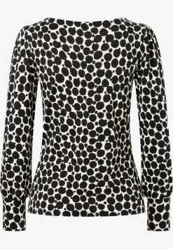 Clearance Langarmshirt mit großem Tupfen-Print, /ecru, Frühjahrs-Kollektion T-shirts - Tops