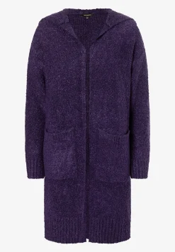 Fashion lange Kapuzen-Strickjacke, pure purple, Herbst-Kollektion Pullover - Strick